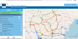 Harta rețelei TEN-T din România 