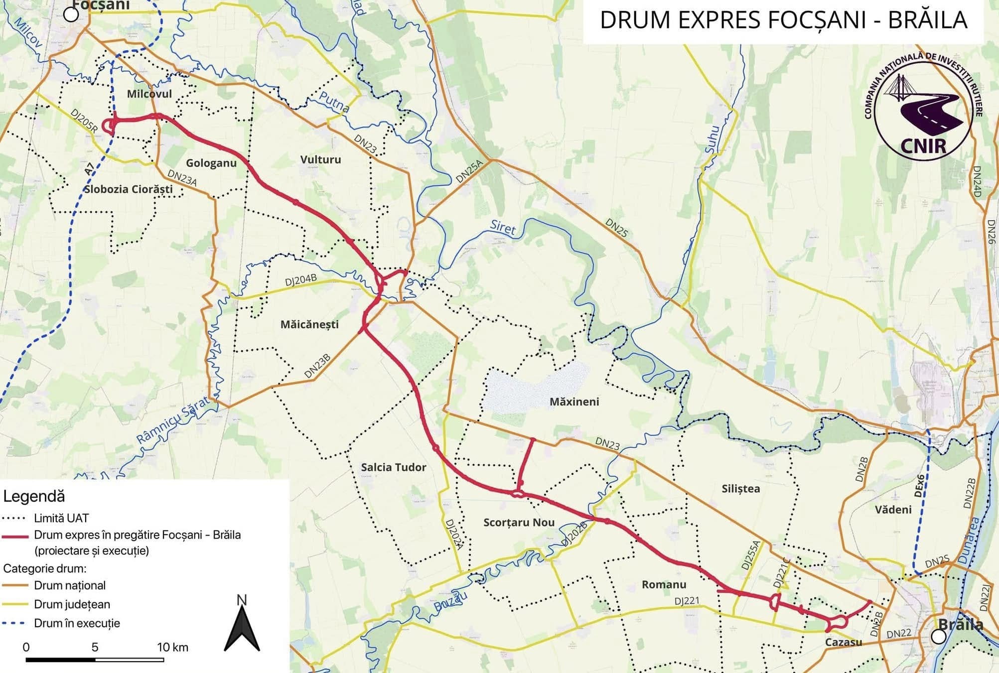 drum expres, braila, focsani, fonduri europene, umbrarescu, italieni